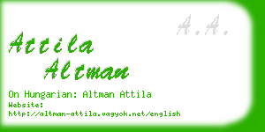 attila altman business card